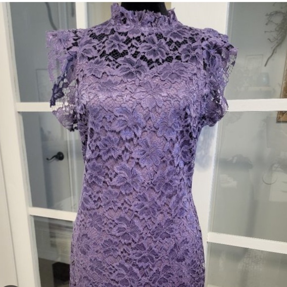 Brand New Beautiful Enfocus Studio Lavender Lace Dress - Picture 11 of 12